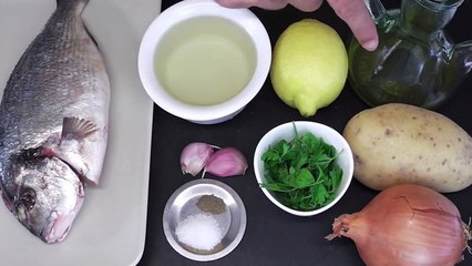 Dorada al horno con patatas