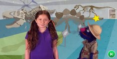 Creuser dinosaures épisode pour Jeu des jeux sésame rue vidéo avec Grover