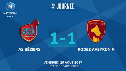 J4 : AS Béziers - Rodez AF (1-1), le résumé