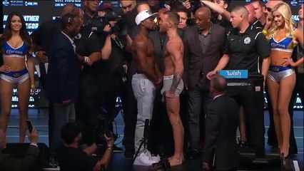 Mayweather vs McGregor_ Weigh-in Faceoff
