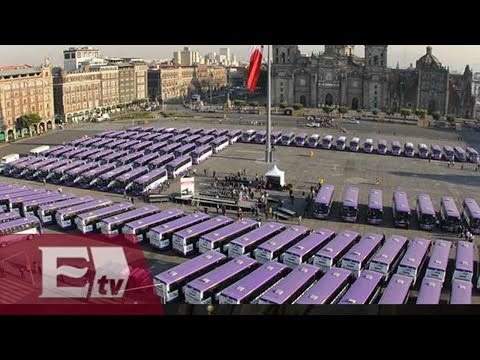 Mancera entrega 177 autobuses para tres corredores de transporte / Mariana H
