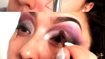 Et noir brillant coloré Anglais œil maquillage rose tutoriel ♡ violet smokey |