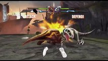 Batallas épico Triceratops vs neo carcharodon dino