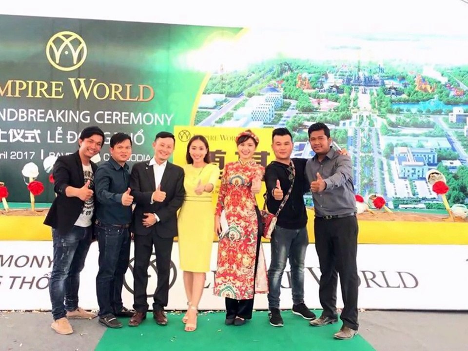 Nhà bạt trong Lễ động thổ dự án Empire World tại tỉnh Bavet Campuchia