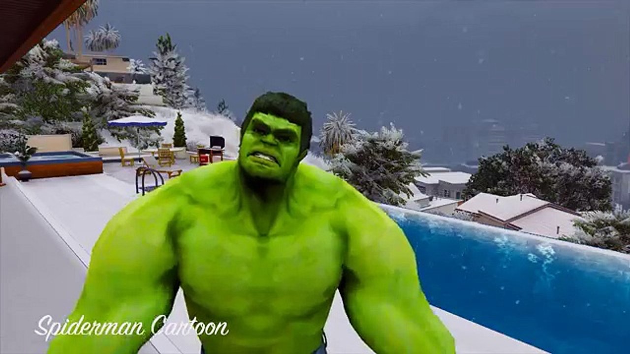 Spiderman Cartoon Spiderman And Hulk Snowboarding Hulk Accident Cartoon For Kids Songs For Children