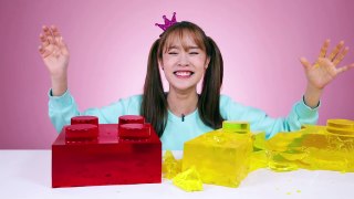 거대 레고 젤리 만들기 놀이 [레고 젤리 만들기] lego jelly 지니