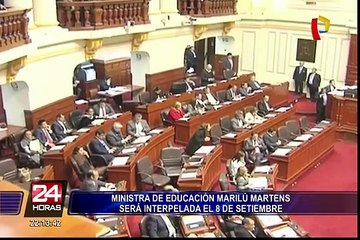 Marilú Martens: interpelación a ministra de Educación será el viernes 8 de setiembre