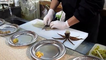 beraham cook na janwar ko zinda kaat kar paka diya