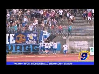 Fasano | Tifosi Biscegliesi allo stadio con 14 bastoni