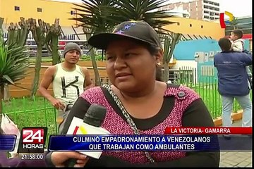 Gamarra: culminó empadronamiento a venezolanos vendedores ambulantes