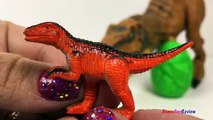 Dinosaures des œufs pour jurassique enfants jouer jouet vidéos monde Doh surprise dino