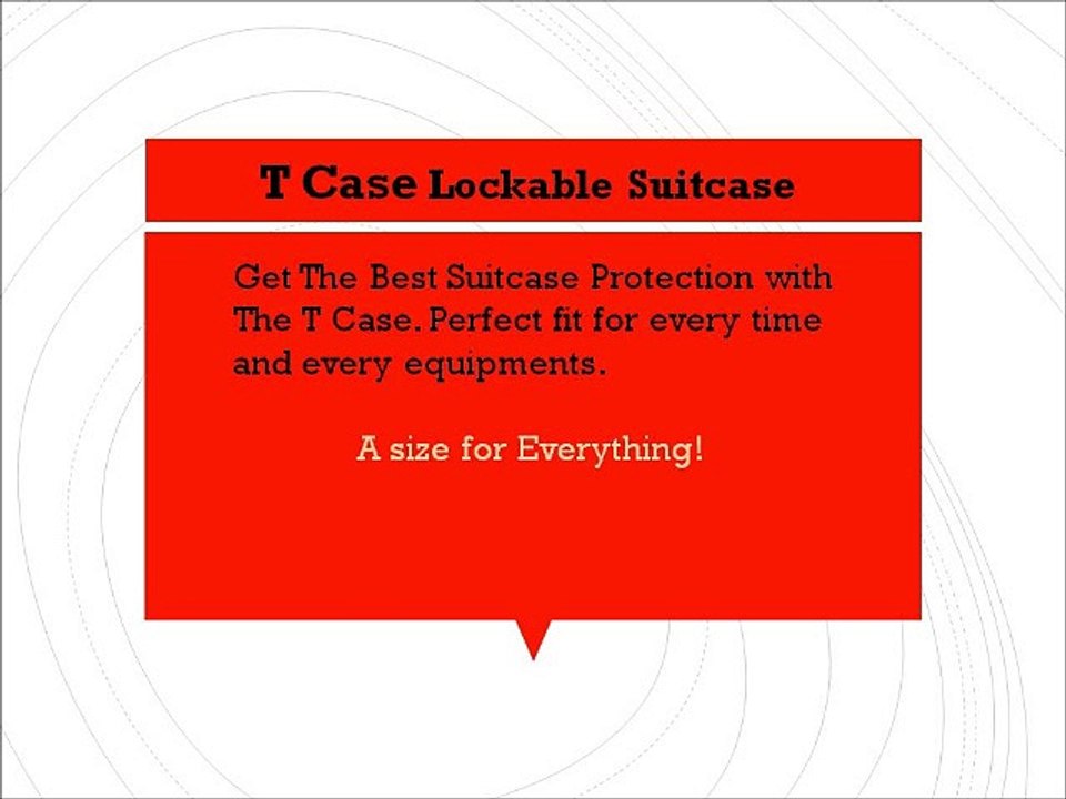 T Case Lockable Suitcase