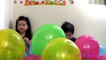 SURPRISE TOYS GIANT BALLOON DROP POP CHALLENGE ✪ Huge Surprise Toys Video Frozen DisneyCar