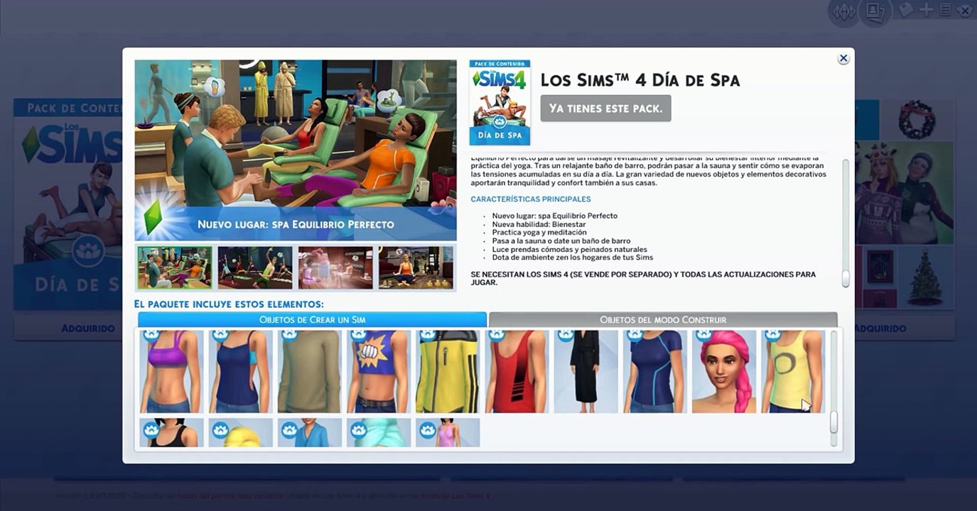 Los Sims 4 -  Dia de Spa (REVIEW/OVERVIEW)