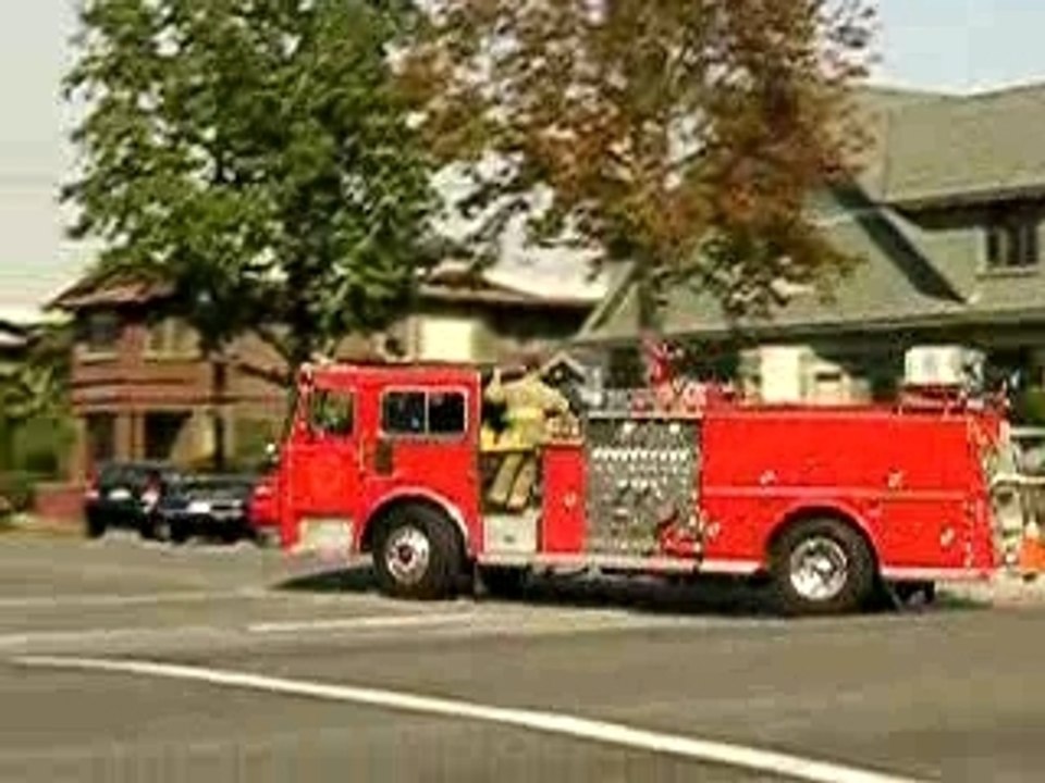 Fire Truck @ Long Beach during the fires