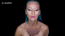 Makeup artist creates 'hole in the soul' bodypainting illusion