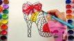 Un et un à un un à et couleur coloration les couleurs dessiner pour enfants Apprendre apprentissage chaussures fraise à Il page