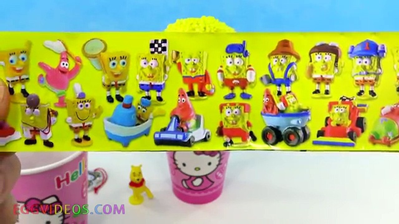 Привет Китти играть пена шоколад сюрприз Яйца лед крем чашки Губка Боб покемон Уинни в