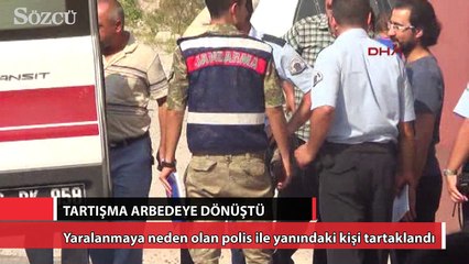 Polis tabancasını çekti, ortalık karıştı