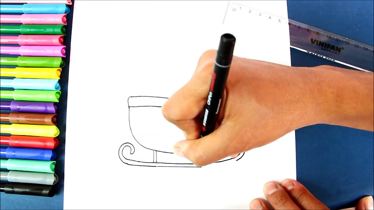 Un et un à un un à dessiner fr dans en volant sa Comment sur traîneau à Il comment dessiner le père son traîneau |