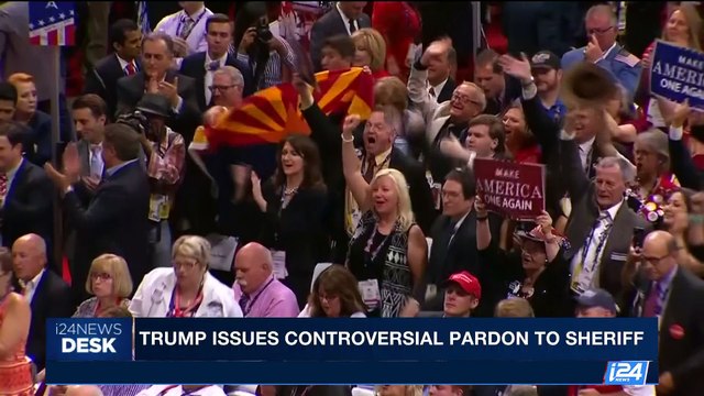 i24NEWS DESK | Trump issues controversial pardon to sheriff | Saturday, August 26th 2017