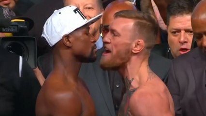 Watch Floyd Mayweather vs Conor McGregor weigh in
