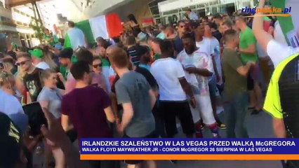 Mayweather - McGregor : les supporters irlandais mettent le feu à Las Vegas !