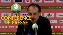 Conférence de presse Valenciennes FC - Chamois Niortais (4-1) : Faruk HADZIBEGIC (VAFC) - Denis RENAUD (CNFC) - 2017/2018
