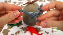 Play doh dinosaurs eggs Jurassic World toys GIANT surprise playdough egg dino blind bags