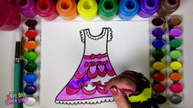 Et beau couleur coloration les couleurs Robe pour main enfants Apprendre chaussures aquarelle pages