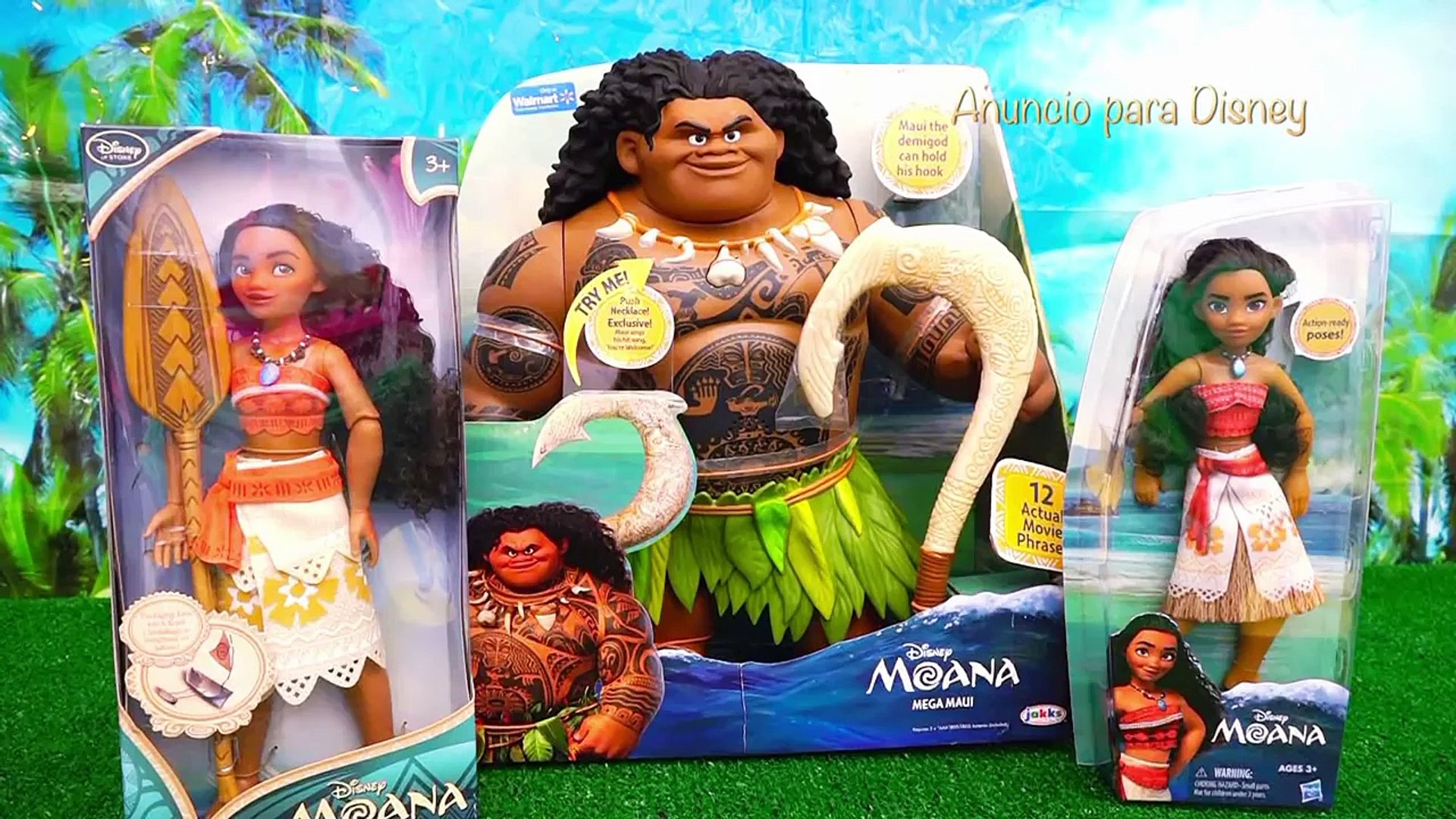 Disney Moana Juguetes y Muñecas - Vaiana Nadadora Mauai y Canoa + Historia con muñecas Dis – Видео Dailymotion