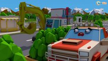 Red Monster Truck SUV Transportation w 3D Animation Cartoon for Kids & Toddlers Cars Team