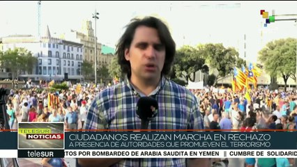Manifestantes denuncian que España fomenta terrorismo al vender armas