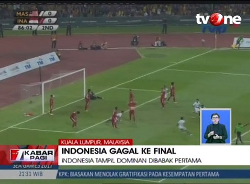 Timnas Indonesia U-22 Gagal ke Semifinal Sea Games 2017