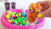 Learn Colors Baby Doll Bath Time M&Ms Chocolate Peppa Pig Learn Colours Toys