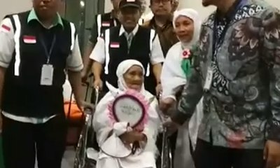 Jemaah Calon Haji Tertua Ini Tiba di Tanah Suci