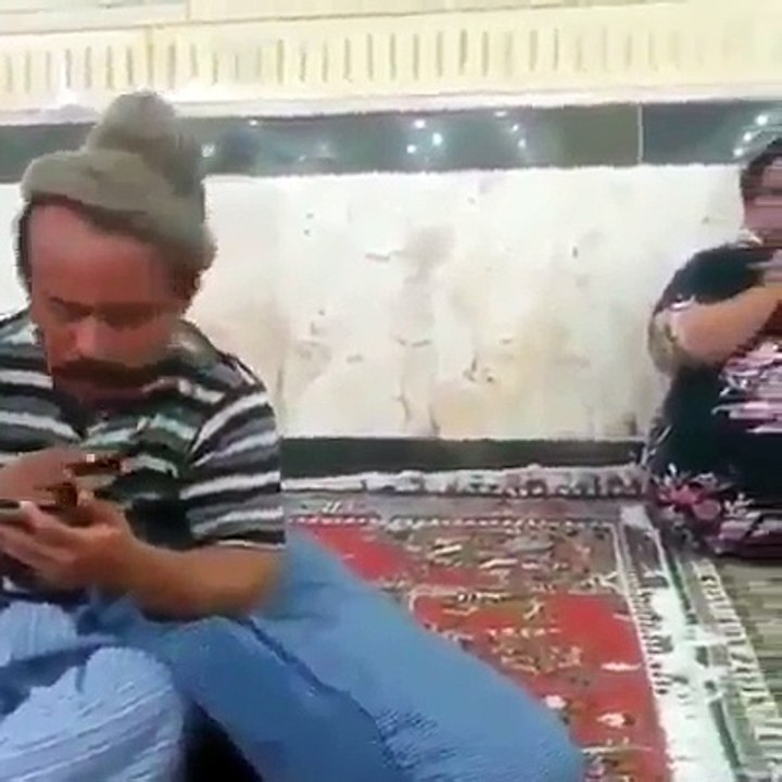 Woman attacking the man