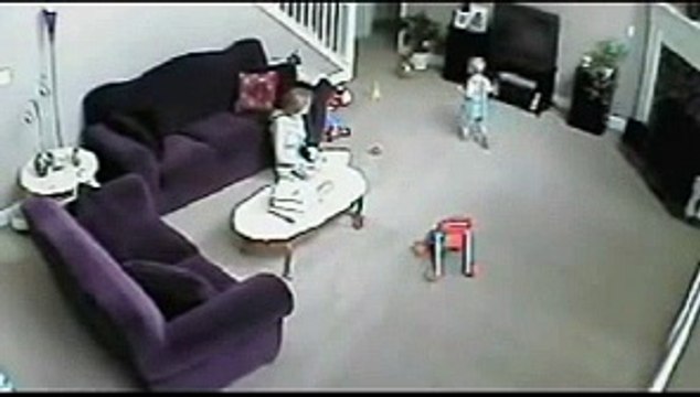 Le chat de la famille vient défendre un bébé malmené par une babysitter