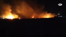 انفجار في مشجب وكدس عتاد تابع لقوات الزيرفاني في منطقة كمب زيتون القديم جنوب غرب مدينة اربيل
