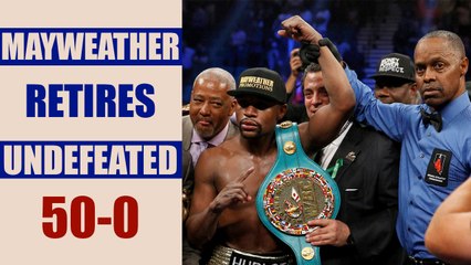 Floyd Mayweather defeats Conor McGregor in the 10th round, retires undefeated 50-0 | Oneindia News