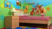 Lit dessin animé cinq pour sauteur petit singes garderie sur Rime rimes chansons le le le le la Animation 3D