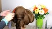 Bridal hairstyle for long medium hair tutorial. Romantic updo with braid