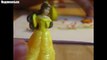 Juega hasta vestido de princesa Disney esculpir con arcilla en la muñeca rusa Anna Elsa Barbie