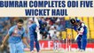 India vs Sri Lanka 3rd ODI: Bumrah takes his maiden 5 wicket haul, figures of 5/27 | Oneindia News