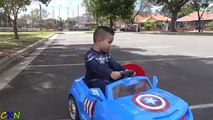 Amérique capitaine électrique dans vie moto sur réal balade super-héros jouets déballage 6v ckn
