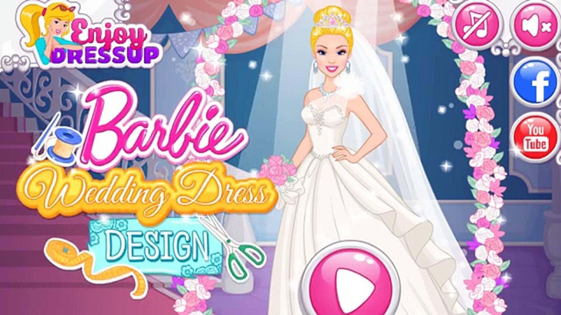 ⁣Игры для девочек одевалки.Свадебное платье для Барби.barbie türkçe