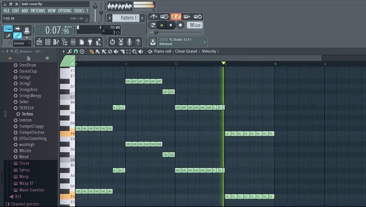 |Fl Studio 12| Alan Walker - Faded (Mini cover by KLAB)