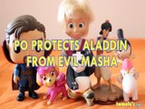 PO PROTECTS ALADDIN FROM EVIL MASHA KUNG FU PANDA 3 SKYE DR STRANGE AGNES GRU DISNEY MASHA & THE BEAR , DREAMWORKS , PAW