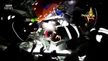 Baby rescued from Italian earthquake- BBC News-2KtbWaqTzbs
