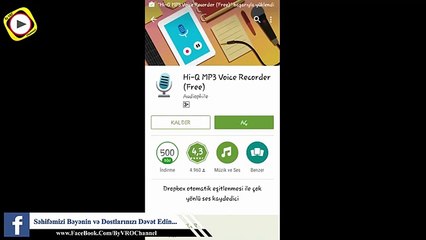 Play Store'dən Hi-Q MP3 Rec (Free) Yükləmək və İstifadə Etmək [HD]